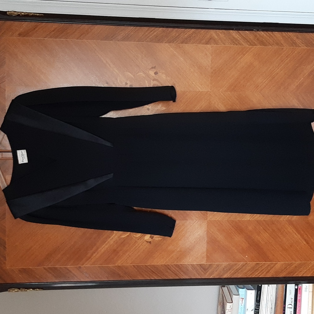 Vintage Frank Usher black Crepe dress 8